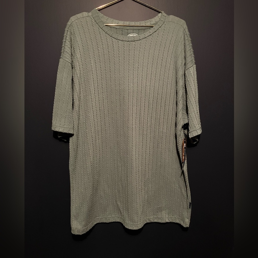 New Men's Dikotomy Knit Boxy Fit Premium Basic Tee Shirt Size Large